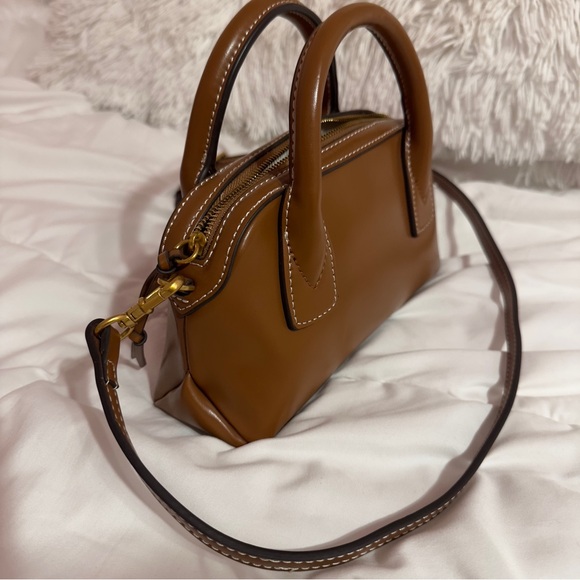 Zara Brown Crossbody Bag Purse - Picture 6 of 6